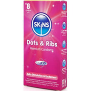 SKINS - DOTS & RIBS PREMIUM-KONDOME PACKUNG 8