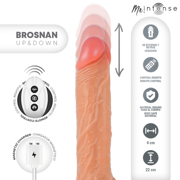 MR INTENSE - BROSNAN REALISTISCHER PENIS MIT FERNBEDIENUNG 22 CM -O- 4 CM