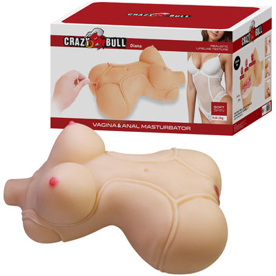 CRAZY BULL - DIANA REALISTISCHER WEIBLICHER TORSO VAGINA UND ANAL 5 KG