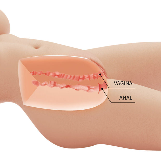 CRAZY BULL - TIFFANY REALISTISCHER WEIBLICHER TORSO VAGINA UND ANAL 5,5 KG