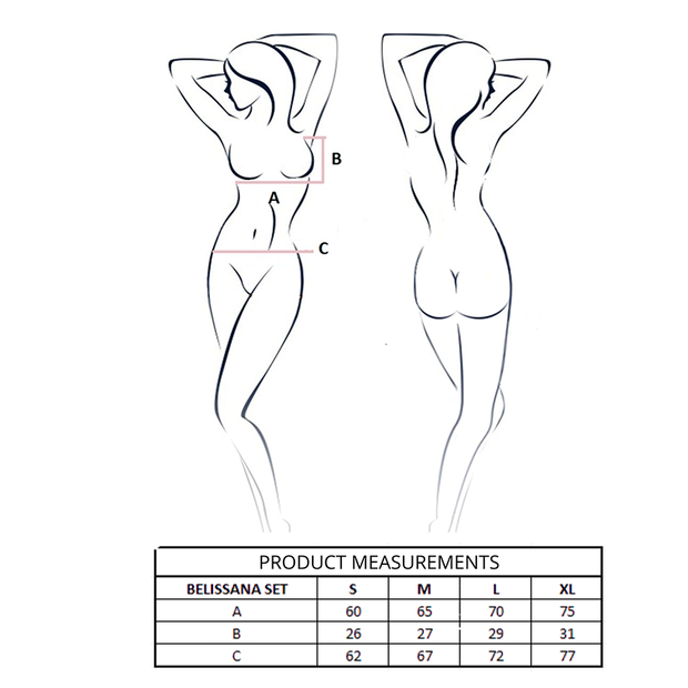 PASSION - BELISSANA BH + STRING SET BLAU S/M