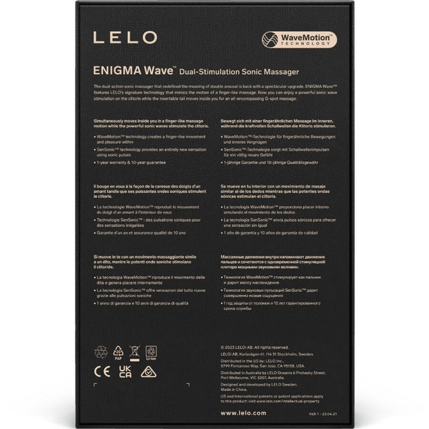 LELO - ENIGMA WAVE DREIFACH-VIBRATIONSMASSAGEGERÄT SCHWARZ