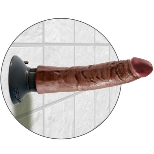KING COCK - VIBRIERENDER SCHWANZ BRAUN 20,32 CM