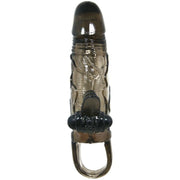 BAILE - BRAVE MAN PENISHÜLLE MIT KLITORIS UND ANALSTIMULATION DOPPELTE KUGEL SCHWARZ 16.5 CM