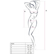 PASSION - WOMAN BS026 SCHWARZER KLEIDERSTIL BODYSTOCKING, EINE GRÖSSE
