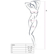PASSION - WOMAN BS045 WEISSER BODYSTOCKING, EINE GRÖSSE