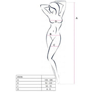 PASSION - WOMAN BS036 BODYSTOCKING SCHWARZ EINE GRÖSSE
