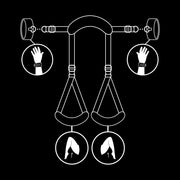 FETISH SUBMISSIVE - POSITION MIT OFFENEN BEINEN UND HANDSCHELLEN MIT NOPRENE-FUTTER
