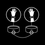 FETISH SUBMISSIVE - HANDSCHELLEN AUS VEGANEM LEDER MIT NOPRENE-FUTTER