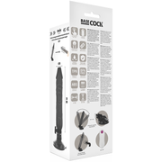 BASECOCK - REALISTISCHER VIBRATOR MIT FERNBEDIENUNG SCHWARZ 20 CM -O- 4 CM