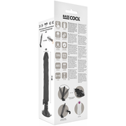 BASECOCK - REALISTISCHER VIBRATOR MIT FERNBEDIENUNG SCHWARZ 21 CM -O- 4 CM