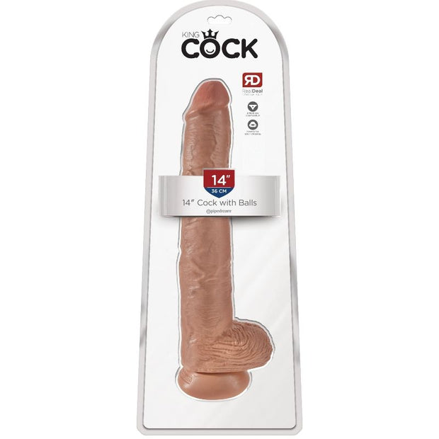 KING COCK REALISTISCHER PENIS MIT HODEN 35,6 CM