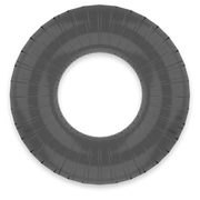 POWERING - SUPER FLEXIBLER UND WIDERSTANDSFÄHIGER PENISRING 4,5 CM PR07 SCHWARZ