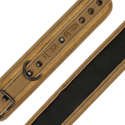 FETISH SUBMISSIVE ORIGEN - FUSSMANSCHETTEN AUS VEGANEM LEDER MIT NEOPRENFUTTER