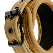 FETISH SUBMISSIVE ORIGEN - FUSSMANSCHETTEN AUS VEGANEM LEDER MIT NEOPRENFUTTER