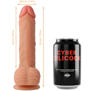 CYBER SILICOCK - STRAP-ON FREEMAN FLÜSSIGE SILIKON MIT 3 RINGEN GRATIS 20 CM -O- 3.8 CM