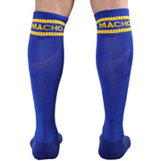 MACHO - LANGE SOCKEN, EINE GRÖSSE, BLAU